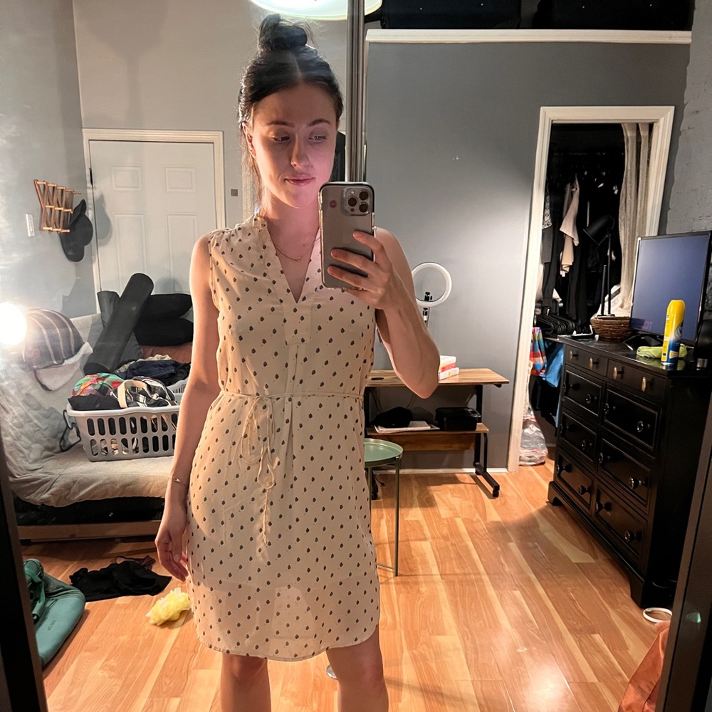 H&M Patterned Sleeveless Dress w/ waist wrap - 4